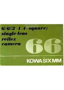 Kowa Six manual. Camera Instructions.